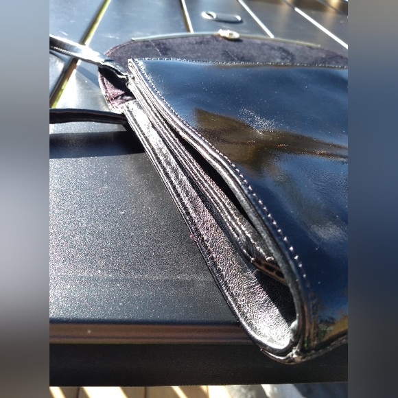 Vintage Jane Shilton Black Leather Purse Handbag, Shoulder Bag, Made in … - Picture 3 of 15